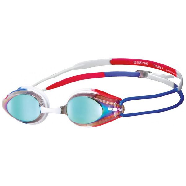 ARENA OKULARY TRACKS JUNIOR MIRROR GOLD-BLUE-RED zdjęcie 1