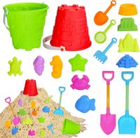Zestaw Zabawek Plażowych do Piasku dla Dzieci 17 Sztuk Wiaderko Grabki