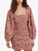 Free People Smock It to Me Mini Dress Apricot Combo LG M