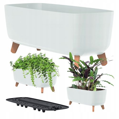 Doniczka na nóżkach Gracia Case DGCL400 Biała na Arena.pl