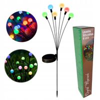 KULKI LAMPKA OGRODOWA 6 LED NA PIKU DO OGRODU WBIJANA SOLARNA KOLOROWA