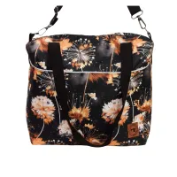 Torbo Plecak Damski 3w1 - Dmuchawce na Czarnym