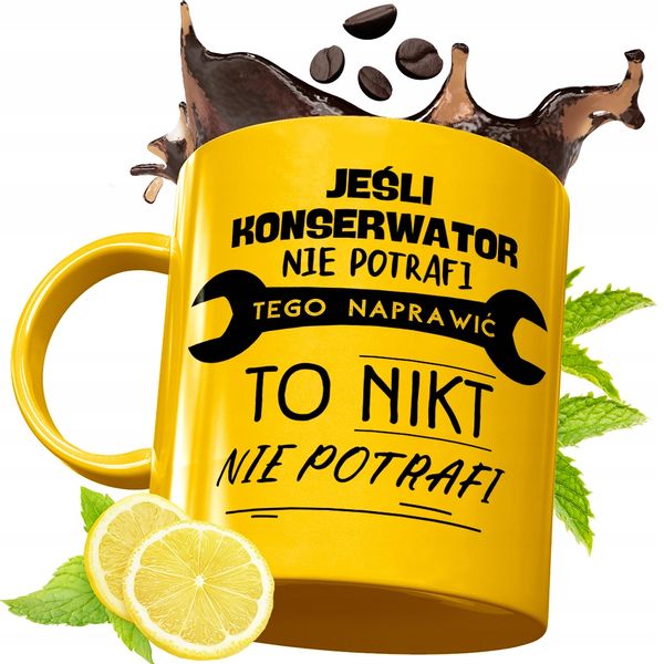 Złoty Kubek Premium Dla Konserwatora Prezent Z Nadrukiem Ze Zdjęciem zdjęcie 1