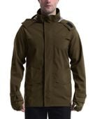 Kurtka przeciwdeszczowa męska wodoodporna oddychająca z kapturem M brąz