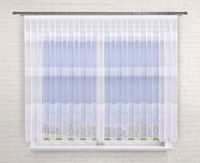 Firana '3 pasy kwiaty", siateczka biała 280cm