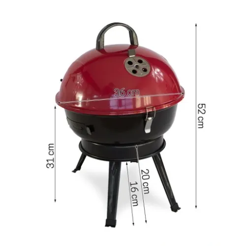 Grill okrągły, węglowy. Kompaktowy POKRYWA GW0114 na Arena.pl
