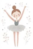 Plakat 40x60cm Wzory dla Dzieci, Dziewczynki Do Pokoju - Balet