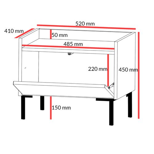 Szafka nocna Liam 50 Dąb Cremona na Arena.pl