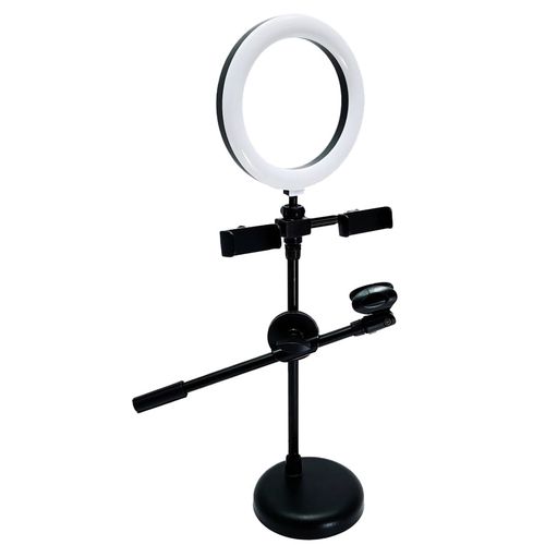 Lampa pierścieniowa LED uchwytami do telefonu i mikrofonu KA-LINE R-123 na Arena.pl