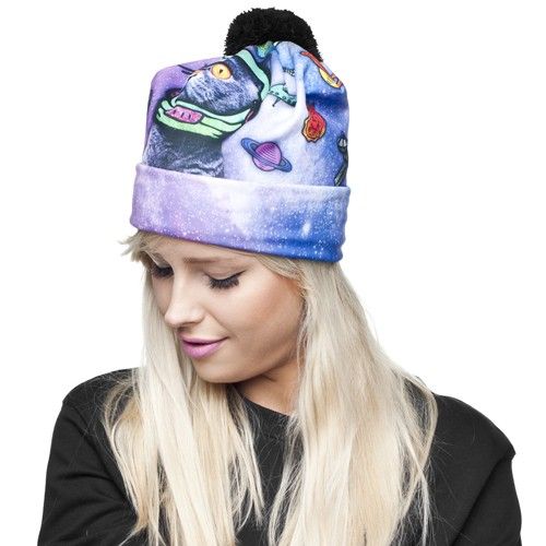 CZAPKA BEANIE FULLPRINT GALAXY CAT na Arena.pl