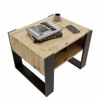 Stolik kawowy ława KARO 65 cm Dąb Artisan/Czarny loft 65x53,6x45