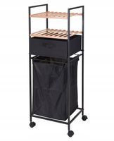 Regał łazienkowy KOSZ na pranie półka szafka wózek 109 cm Loft