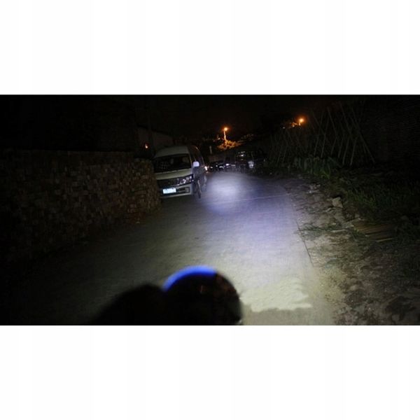 2xHalogen motocyklowy U3 srebrny z ringiem blue+wł zdjęcie 3