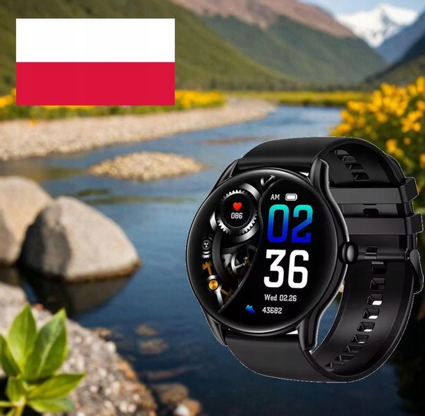 ZEGAREK SMARTWATCH SPORTOWY ROZMOWY MĘSKI DAMSKI POLSKIE MENU CZARNY 2PASKI zdjęcie 10