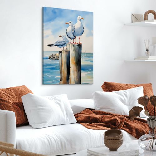 Obraz Na Płótnie Abstrakcyjne Mewy 40cm x 60cm na Arena.pl