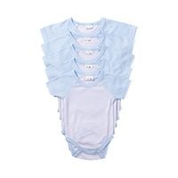 Body dziecięce z krótkim rękawem do sublimacji - błękitne rękawy XL