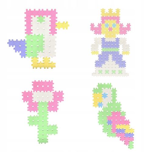 KLOCKI KONSTRUKCYJNE MINI WAFLE Meli Minis Pastel 1200 El PUZZLE MOZAIKA na Arena.pl