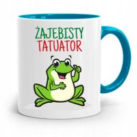 Dla Tatuażystki Tatuażysty Kubek Błękitny Prezent Z Nadrukiem Ze Zdjęciem