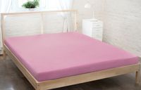 Prześcieradło frotte z gumką 200x220 różowy GRUBE