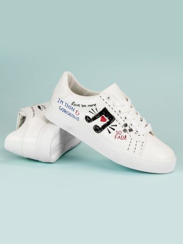 STYLOWE BIAŁE TRAMPKI Rozmiar - 41 na Arena.pl