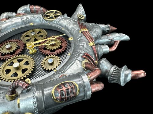 STEMAPUNK WISZĄCY ZEGAR SREBRNY VERONESE  (WU77199V8) na Arena.pl