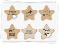 Naklejki ETYKIETY REKLAMOWE dowolny nadruk kształt z twoim LOGO