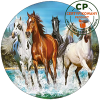 Opłatek na tort Konie