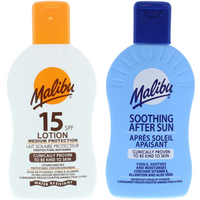 Malibu SPF15 Wodoodporny Balsam 200ml + Balsam Po Opalaniu 200ml