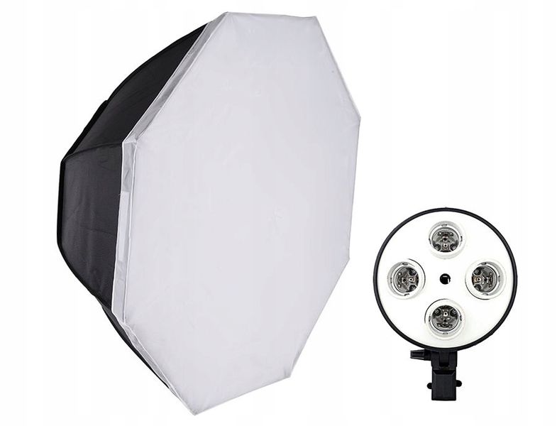SOFTBOX OŚMIOKĄTNY OCTA 85CM NA 4 ŻARÓWKI E27 zdjęcie 1
