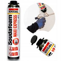 Piana pistoletowa SOUDAL MAXI EXPRESS 870ml PIANA DO PISTOLETU MONTAŻOWA