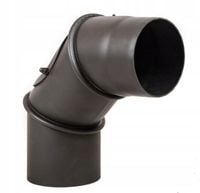 Kolanko 90° regulowane nastawne żaroodporne z rewizją FI 150 do kominka