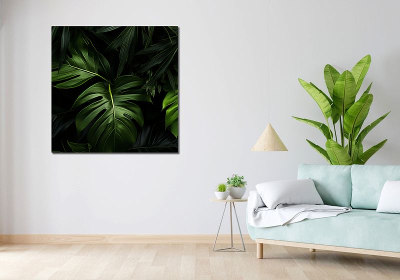 Obraz 100x100cm Zielony Szept zdjęcie 2