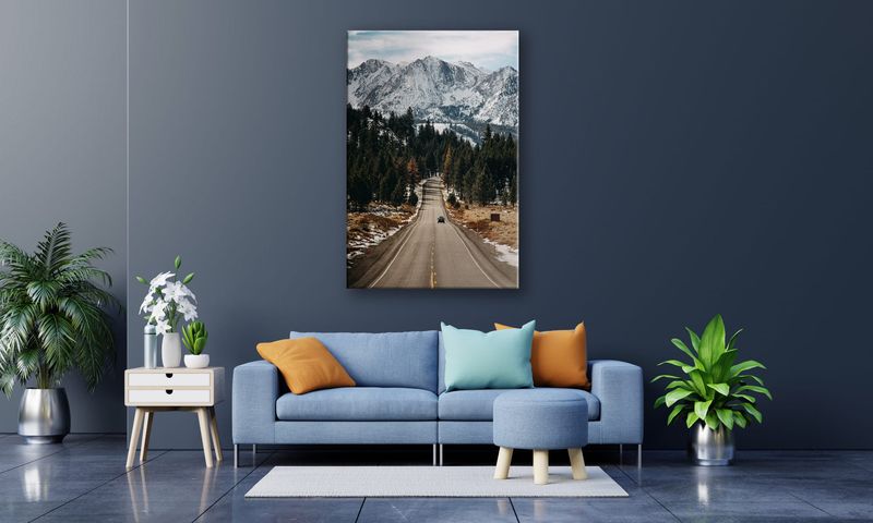 OBRAZ NA PŁÓTNIE 116 Samochód pod górami 30x40cm zdjęcie 4