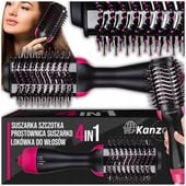 Szczotka SUSZARKA do włosów PROSTOWNICA LOKÓWKA 5w1 + Jonizacja 1000W Duża