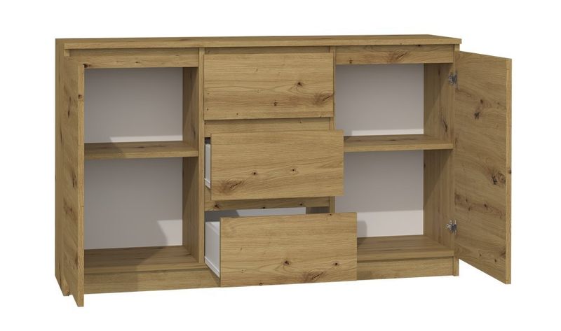 KOMODA 2D3S 120 - DĄB ARTISAN zdjęcie 2