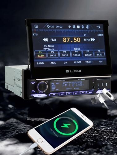 RADIO SAMOCHODOWE 1-DIN 7 CALI WYSUWANY DOTYKOWY EKRAN CARPLAY ANDROID na Arena.pl