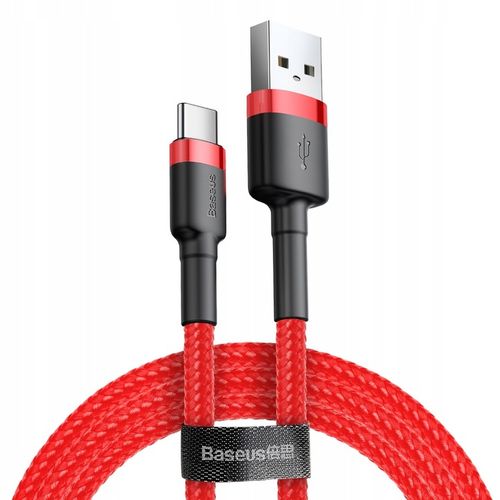 BASEUS MOCNY KABEL USB USB-C TYP-C PRZEWÓD OPLOT QUICK CHARGE 3.0 2A 2M na Arena.pl