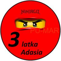 Opłatek na tort Lego Ninja Ninjago Klocki Tekst Gratis