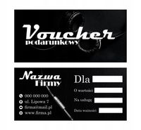 VOUCHERY PODARUNKOWE na zakupy lub usługi 60 szt. MUZYKA SŁUCHAWKI