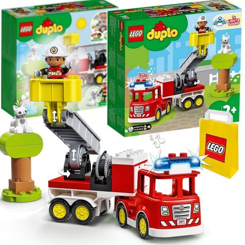 LEGO DUPLO 10969 Wóz Strażacki Samochód Straż Duże klocki Prezent od 2 lat na Arena.pl