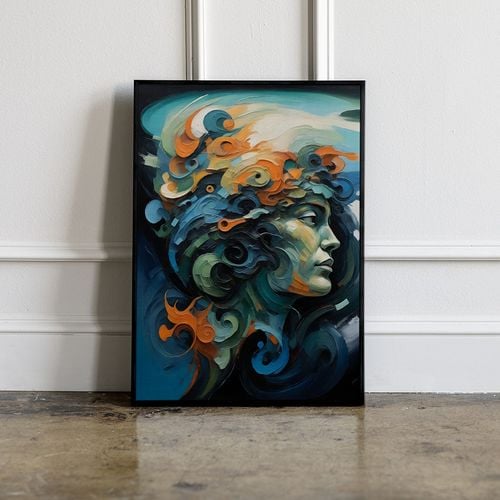 Plakat portret abstrakcja obraz 40x50 cm na Arena.pl