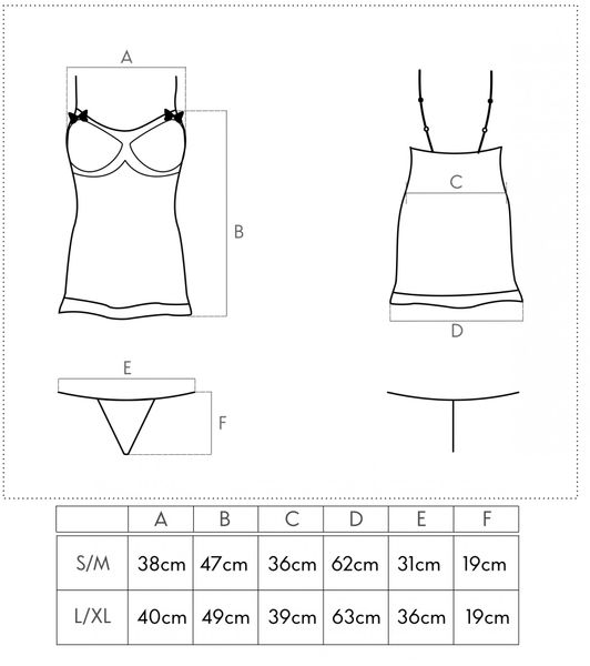 KOSZULKA NOCNA CZARNA HALKA LUŹNA + STRINGI L/XL zdjęcie 4