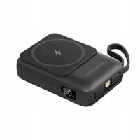 POWER BANK indukcyjny Kruger&Matz 10000 mAh magnetyczny z kablem czarny