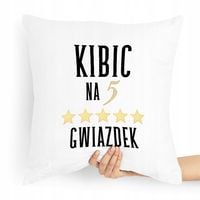 Prezent Poduszka Dla Kibica Na Pięć Gwiazdek Z Nadrukiem Ze Zdjęciem