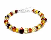 BRANSOLETKA Z BURSZTYNEM