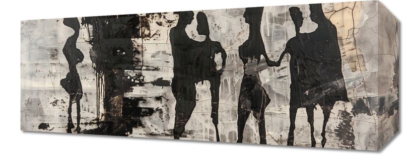 Obraz 50x20cm Szarzy Ludzie zdjęcie 1