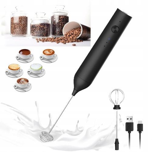 Elektryczny Spieniacz do Mleka Ręczny Akumulator Kawa Bezprzewodowy na Arena.pl
