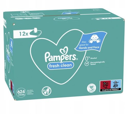 Pampers Chusteczki FRESH CLEAN 12x52 szt. na Arena.pl