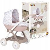 SMOBY BABY NURSE GŁĘBOKI WÓZEK DLA LALEK Z DASZKIEM GONDOLA REALISTYCZNY