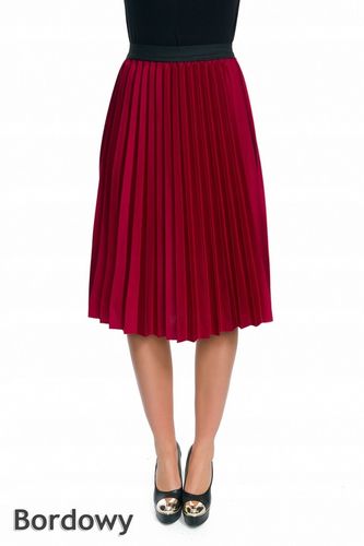 111__SPÓDNICA PLISOWANA MIDI NA GUMCE KOLORY na Arena.pl